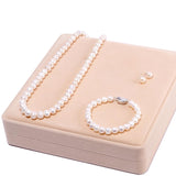 YONGMAN Freshwater Cultured Pearl Necklace Set Includes Stunning Bracelet and Stud Earrings Jewelry Set for Women Gift for Mother's Day, Anniversary, Birthday, Wedding