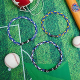 Junkin Baseball Necklaces Three Braided Rope Titanium Necklace for Team Gifts Boys Men Player Softball Fans Sports