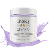 Chalky Chicks 4 Fl Oz Matte Sweet Lilac (Light Purple) Chalk Paint for Furniture Without Sanding - No Prep Furniture Paint No Sanding All in One for Crafts, Wood, Cabinet, Metal, Dresser, Farmhouse