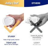 JOLLY CHEF 12oz Paper Coffee Cups with Lids 100 Pack