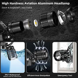 Zmoon 1080LM Rechargeable LED Headlamp 40H Long Battery Life, Super Bright Sensor Head Lamp with 3 Lighting Modes | Zoomable | Power Display | IP67 Waterproof for Camping Hunting Adventures Hiking