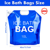 Tryitsbest 4 Pack Ice Bath Bags Reusable, Large Capacity Cold Plunge Ice Bath Accessories, Portable Bathtub Freezer Water Bags for Ice Baths at Home (10L/2.6 Gallon -4Pcs)