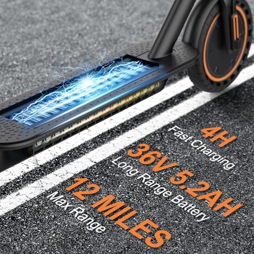 VOLPAM Electric Scooter, 350W/500W, 8.5"/10" Tires, 12/21/28 Miles Range, 16/19/22Mph, Folding E-Scooter with Dual Braking