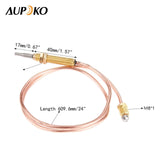 Aupoko Universal Gas Thermocouple, 600 mm Length, M8x1 End Nut and Head Tip Fit for BBQ Grill or Fire Pit Heater or Gas Water Heater