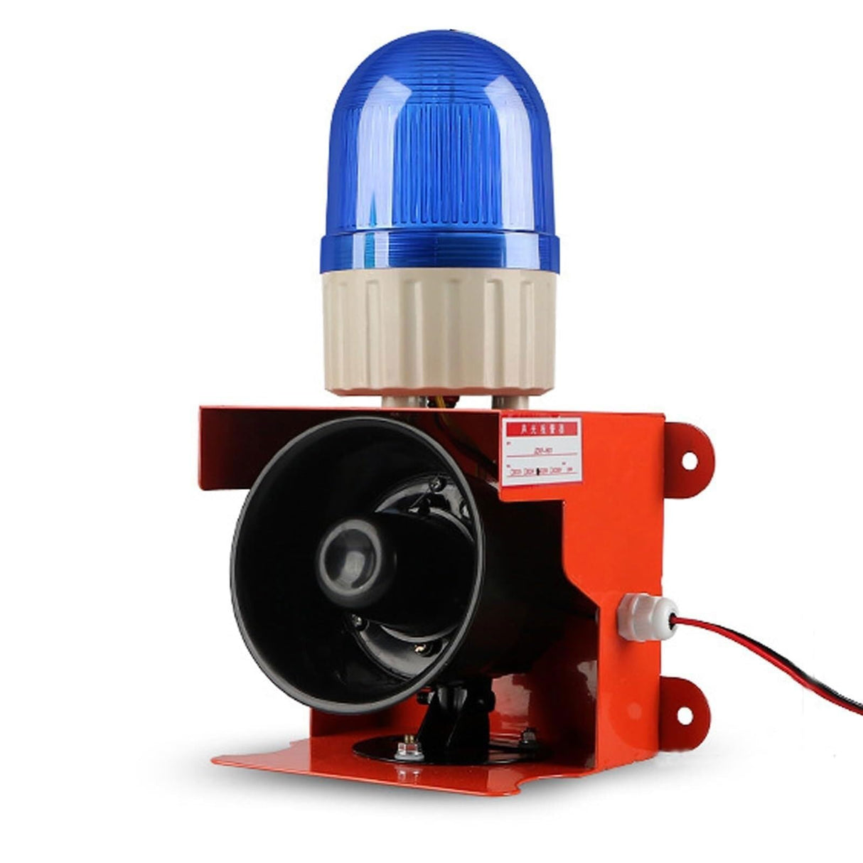 Security Home Alarm Industrial Sound and Light Alarm Siren,120dB Security Warning Lamp Horn Tower,IP55 LED Strobe Light for Factories(Blue,380V)