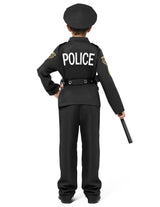 Spooktacular Creations 14PCS Halloween Police Costume for Kids, Black Police Officer Costume for Boys, Toddler Cosplay RolePlay Themed Party (Small, 5-7 yrs)