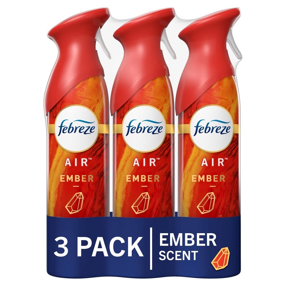 Febreze Air Effects Ember Scent Air Freshener, 8.8 oz. Can, Pack of 3