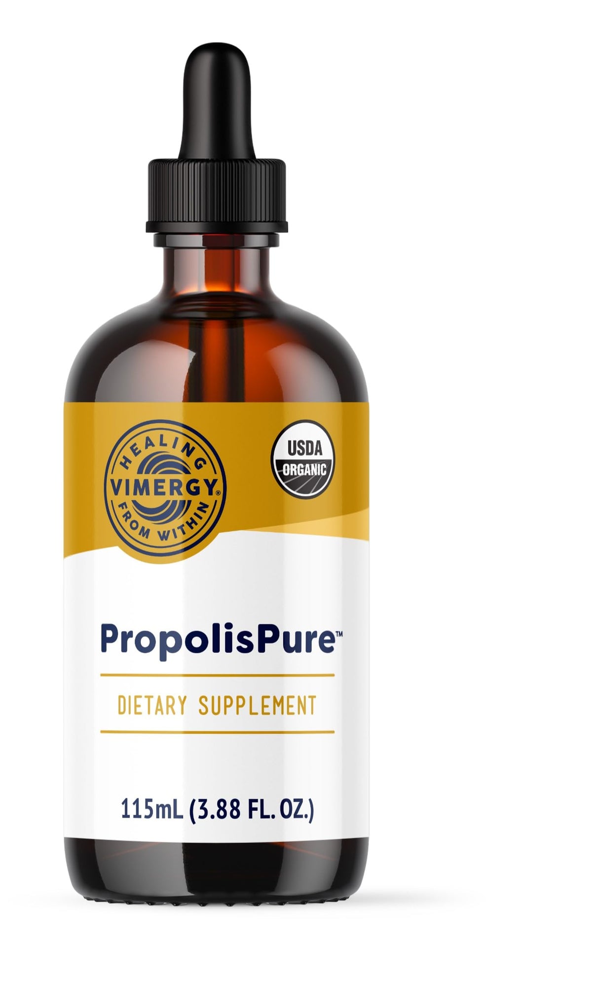 Vimergy PropolisPure® – Supports Immune and Respiratory Health* – Benefits Oral Health* – USDA Certified Organic, Kosher, Paleo-Friendly, Gluten-Free – 115 mL (57 Servings)