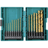 Makita B-65399 Impact Gold 14 Pc. Titanium Drill Bit Set, 1/4 in. Hex Shank