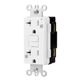 Amazon Basics Weather-Resistant Tamper-Resistant GFCI Receptacle with LED Indicator, Self-Test Feature, Ground Fault Circuit Interrupter for Indoor or Outdoor Use, 20 Amp, White