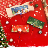 Christmas Cash Gift Envelope, 2025 New Christmas Money Holders with 10 Slots for Cash, Surprise Money Envelopes Gift Card Women Men Girls Boys Birthday Holiday (Red-3 pack)