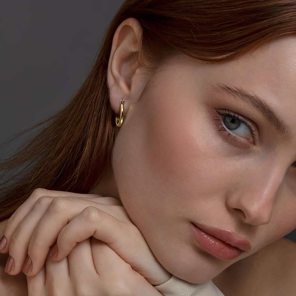 USESMTLE Gold Hoop Earrings for Women 14K Gold Hoop Earrings for Women