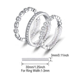 JewelryPalace 14K Gold Plated 925 Sterling Silver Rings for Women, Cubic Zirconia Promise Rings for Her, Stackable Wedding Bands Rings for Women Set Size 7