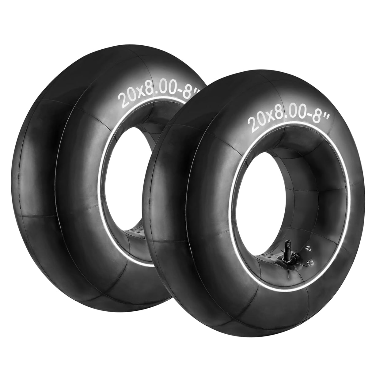 20x8.00-8, 20x10.00-8 Inner Tubes with TR13 Straight Valve Stem 2 Pack