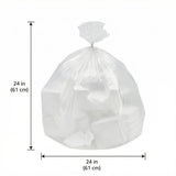 LUTREVA 7-10 Gallon Trash Can Liners, Wholesale 1000 Count, High Density Garbage Bags, 24'' x 24'', Clear, Intended for Office, Business, Paper, Home, Styrofoam Commercial and Industrial