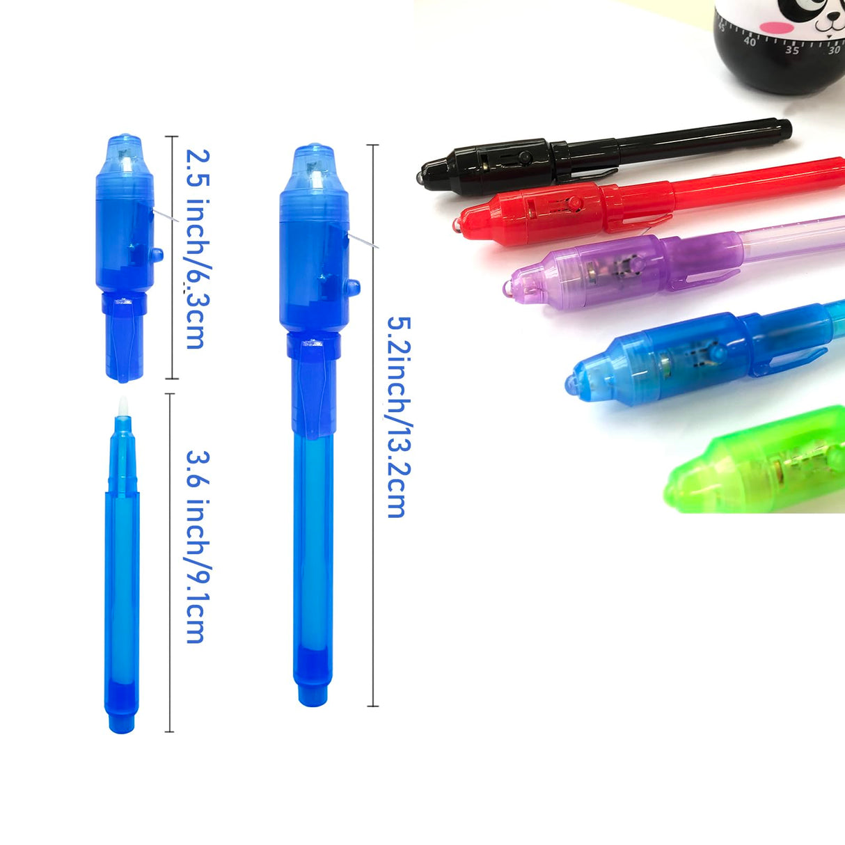 SCStyle Invisible Ink Pen 28Pcs with UV Light Magic Marker for Secret Messages, Writing Information for Birthdays, Easter, Halloween, Christmas Gifts for Students