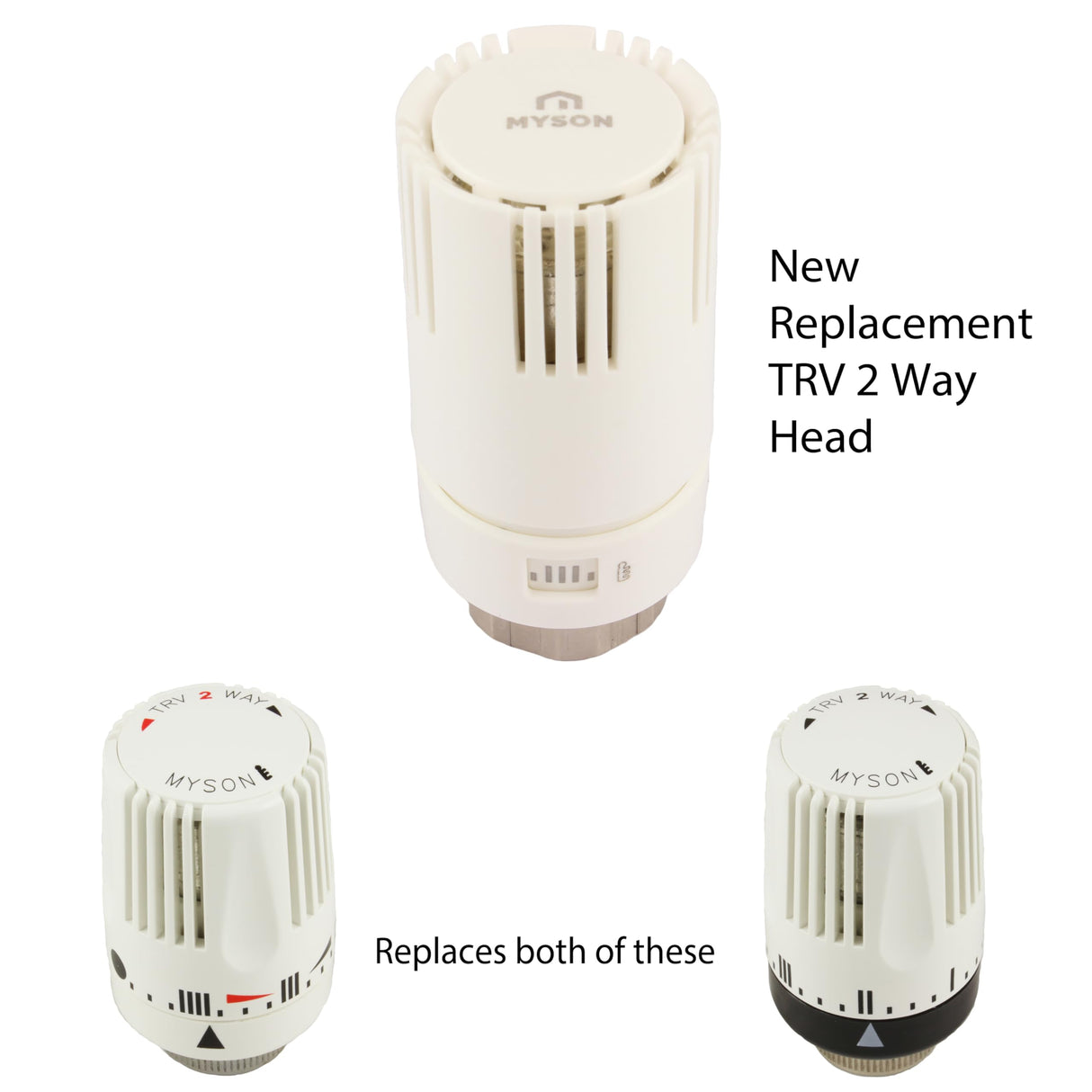 MYSON Thermostatic Radiator Valve Replacement Head Only TRV 2 Way