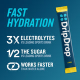 DripDrop Hydration Packets - Bold Variety Pack - Single Serve Electrolytes Powder Drink Mix - Watermelon, Berry, Lemon, Orange - Non-GMO, Gluten Free, Vegan - 32 Sticks