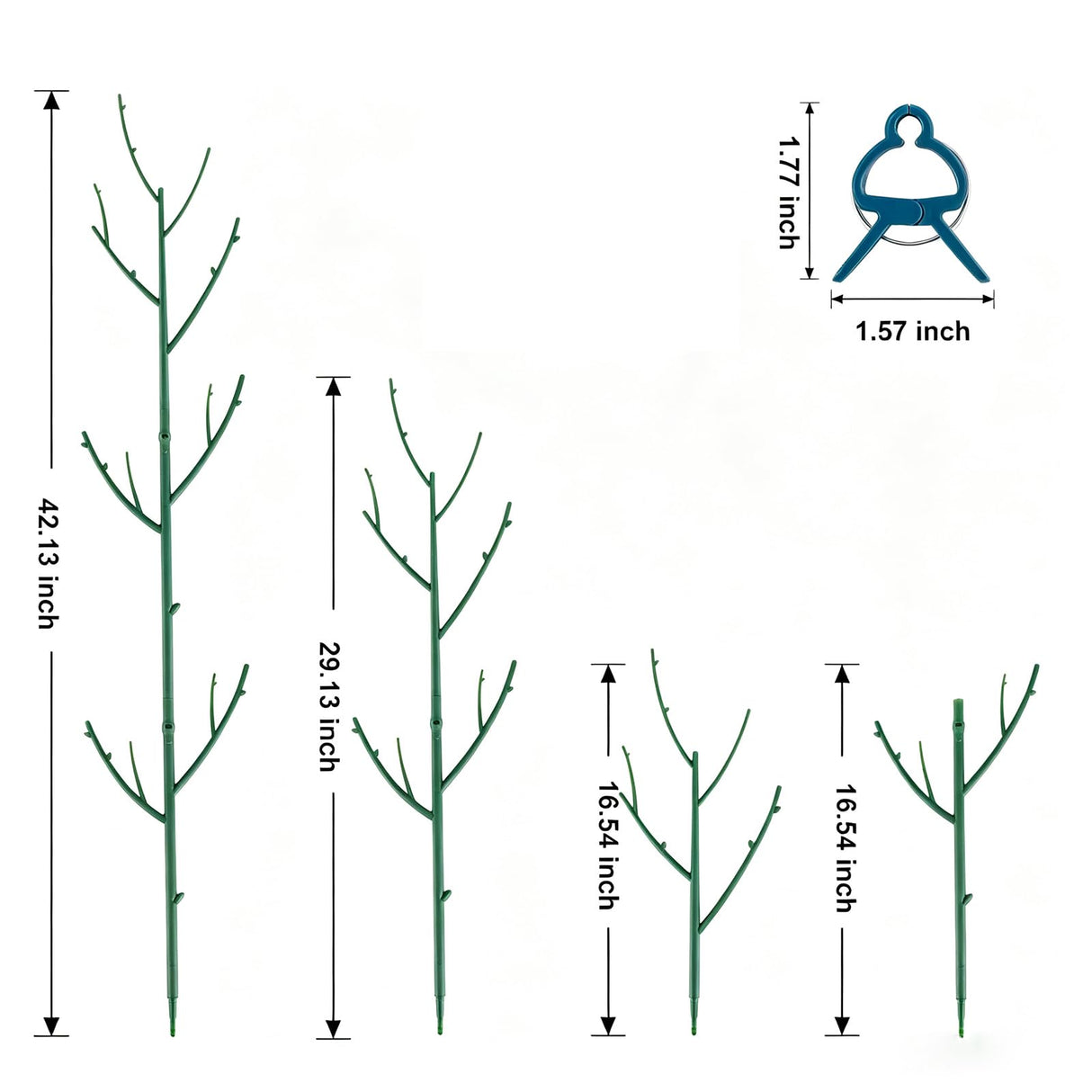 PERSZEN 15 Pack Stackable Plant Support Stakes, Garden Trellis for Climbing Plants Indoor and Outdoor Use, Plant Accessories for Potted Plants Monstera, Plant Sticks for Climbing Plant Stems