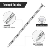Nuenen 225 Pack 6 Inch Spiral Metal Landscape Spikes Artificial Turf Stakes Galvanized Grass Nails Heavy Duty Landscape Edging Anchoring Spikes for Artificial Turf Weed Barriers Paver Carpentry Tent