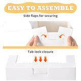 KPOSIYA 40pcs 8x8x5 inches Cake Boxes with Cake Boards（20 Boxes & 20 Boards）, White 8 inch Cake Boxes with Window,Cajas Pasteles Square Cardboard Cake Containers for Christmas Thanksgiving