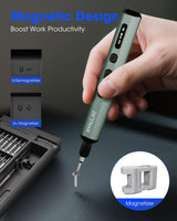 Mini Electric Screwdriver Set, 78 in 1 Small Precision Screwdriver Kit, 65 Preicison Bits, 5 Torque Settings, 4 LED Lights, Magnetic Portable Repair Tool Kit for PC RC Electronic, Watches