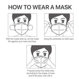LEMENT 50PCS KN95 Face Mask 5 Layer Cup Dust Safety Masks Breathable Elastic Ear Loops Grey Masks