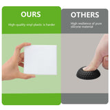 HOME MASTER HARDWARE Self Adhesive Wall Protector Square 4 inch, 10 Pack Door Handle Wall Shield Guard Door Stop, Rigid Vinyl Wall Protection Pad White