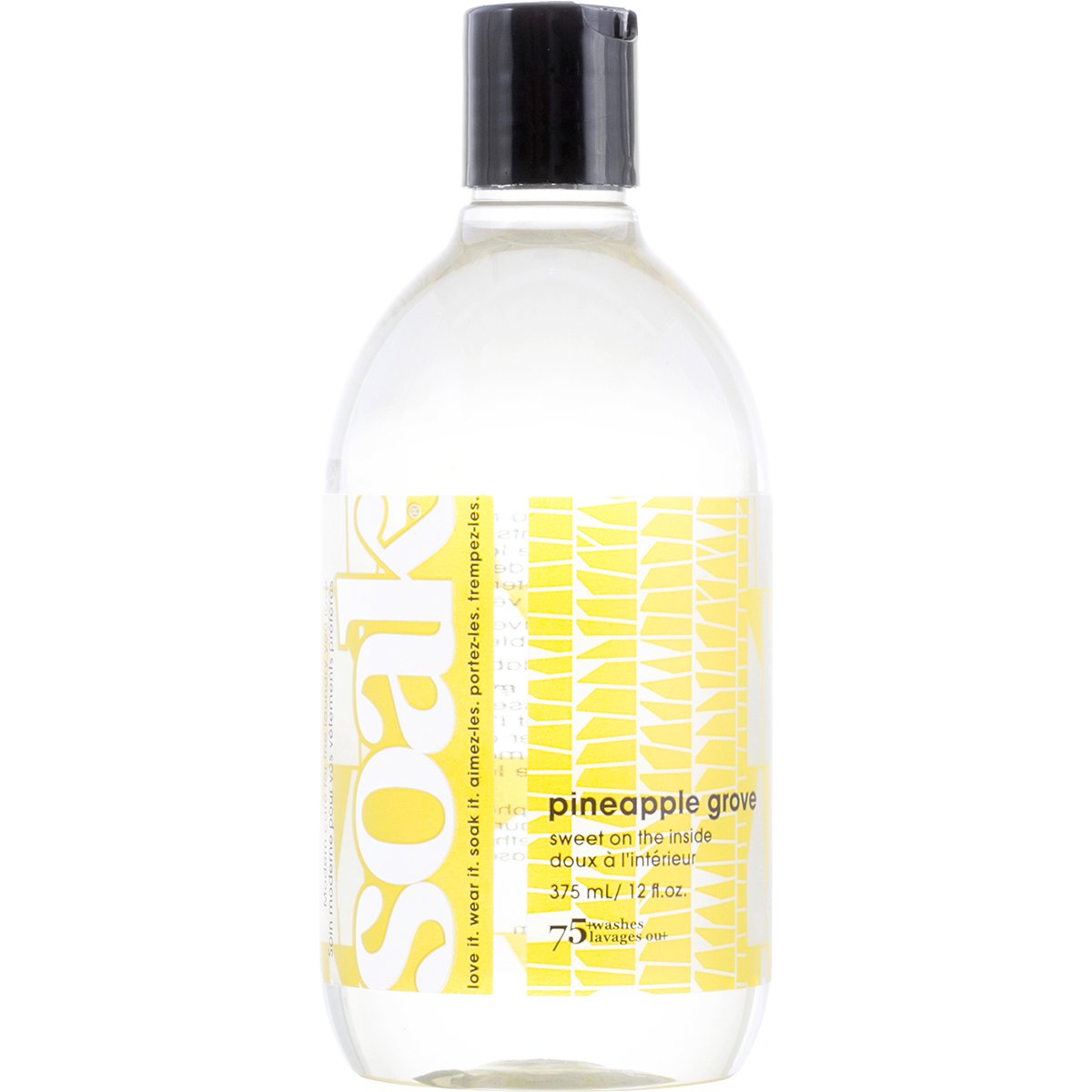 Soak Laundry Soap – No Rinse, Plant Derived Hand Wash Detergent - 375 ml / 12 fl. oz, 75+ Washes (Pineapple)