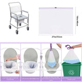 Elzrghs Commode Liners with Absorbent Pads for Bedside Commode, Commode Toilet,50 La-Vender Scented Bedside Commode Liners and 50 Commode Pads, White