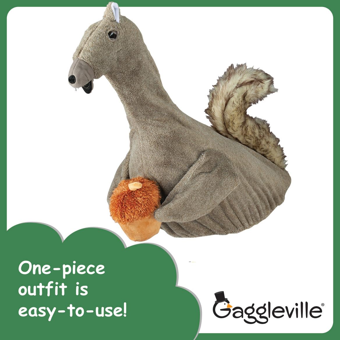 Gaggleville Squirrel Goose Outfit, Fits Large 23" H Statue, by Fox Valley Traders
