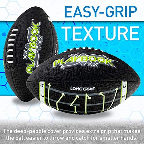 Franklin Sports Youth Football Playbook - Junior Football with Route Diagrams - Small, Perfect for Peewee and Youth