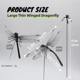 SXXSMYWR 2026 New Dragon Fly Clips for Bugs Repellent, 3D Artificial Dragonfly Hat Clip, Dragonfly Garden Decor (10PCS) (10, Black)
