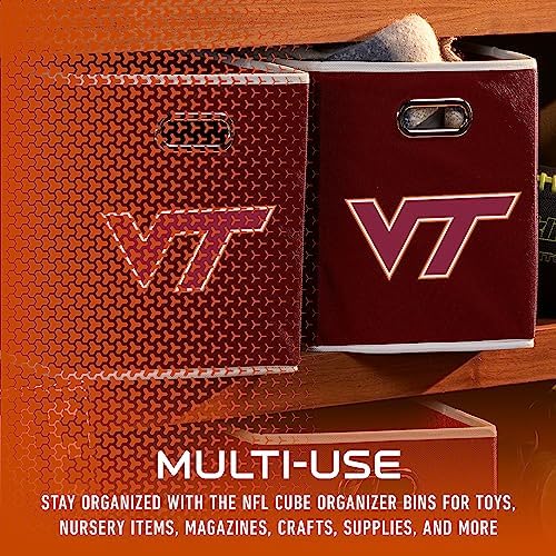 Franklin Sports NCAA College Team Fabric Storage Cubes Made to Fit Storage Bin Organizers