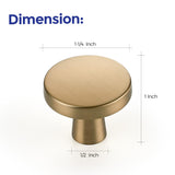 Ravinte 30 Pack Solid Single Hole Kitchen Round Cabinet Knobs Champagne Bronze Pulls Drawer Knobs Kitchen Cabinet Hardware Handles