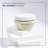 KÉRASTASE Specifique Rehydratant Hair Mask, Intense Rehydrating Gel-Masque for Dry Ends, Rebalances Hair's Hydration with Ceramides and Amino Acid for Sensitive & Dry Hair
