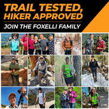 Foxelli Carbon Fiber Trekking Poles – Lightweight Collapsible & Shock-Absorbent Hiking Poles w/Cork Grips, Lever Locks & All Terrain Accessories
