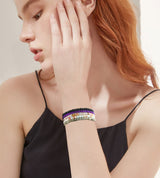 FIRAZIO 20Pcs 4mm Gemstone Beaded Bracelets for Women Mens