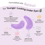 grace & stella Retinol Under Eye Patches for Wrinkles (Purple,24 Pairs)