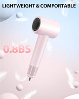 Hair Dryer Blow Dryer,180000 RPM High-Speed Brushless Motor 500 Millions Negative Ionic hairdryer for Fast Drying, Quiet Thermo-Control Hair dryers for Women Home Travel Salon (Pink)