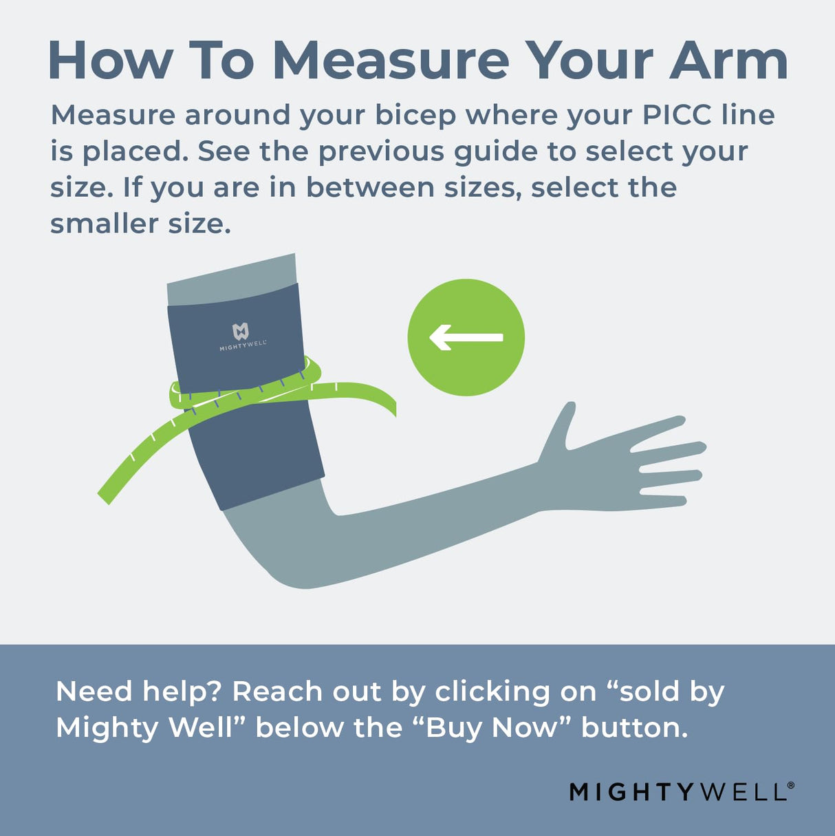 Mighty Well PICCPerfect PICC Line Cover: Soft Touch Double Layer PICC Line Arm Cover | Solid Black, Medium