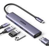 UGREEN USB C Hub 5 in 1 Multiport USB Adapter 4K HDMI, 100W Power Delivery