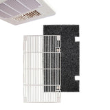 For Dometic 3104928.019 RV Air Conditioner Grille Replacement, AC Vent Cover, RV Cooling System Accessory, Duo-Therm Replacement Air Conditioner Vent Cover with Filter Pads, Polar White, 14.1" x 7.7"