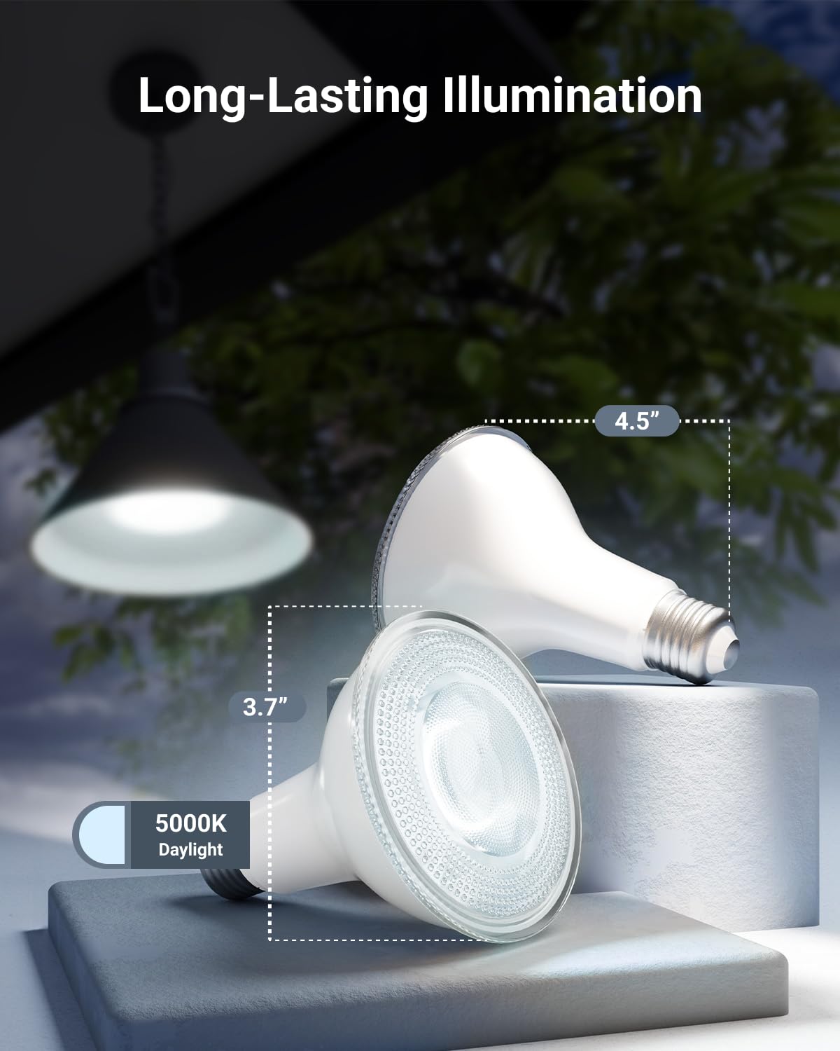 Sunco 4 Pack PAR30 LED Dusk to Dawn Light Bulbs, 850 Lumens, 11W, 5000K Daylight, Non-Dimmable, E26, Wet Rated Outdoor Flood Light Bulb with Photocell Sensor, for Porch, Patio, Backyard, UL