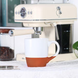 Smilatte 20 OZ Large Coffee Mug, Nice Ceramic Boss Tea Cup with Big Handle for Dad Men Women, Unique Style for Any Kitchen, White