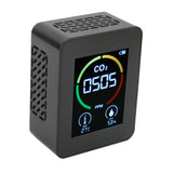 Carbon Dioxide Monitor, Infrared Sensor Ventilation Hole Temperature Humidity Testing Good Heat Dissipation CO2 Detector for Schools (Black)