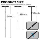 Sfcddtlg 64" Metal Ground Soil Probe Rod, Adjustable Soil Sample Probe