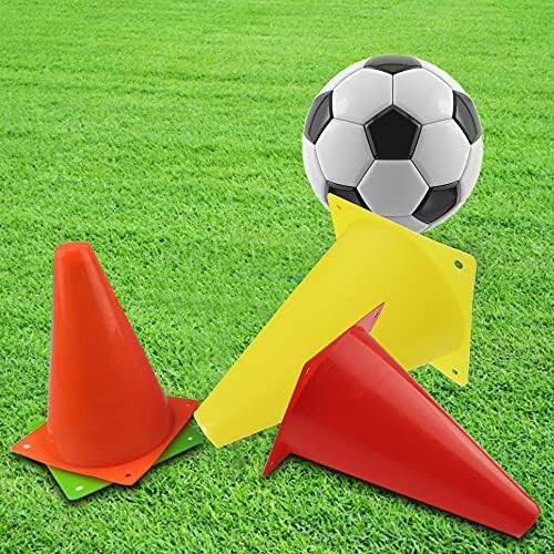 7 Inch Plastic Traffic Cones Sport Training Agility Marker Cone for Soccer, Skating, Football, Basketball, Indoor and Outdoor Games
