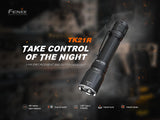 Fenix TK21R Tactical Flashlight, 3600 Lumens High Lumen USB-C Rechargeable Fast Charging Compact Waterproof Single Hand Operation with Lumentac Organizer