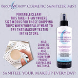 Beautysoclean Cosmetic Sanitizer Mist - (8.0 oz.) Makeup Sanitizing Spray for Powder-based Makeup Palettes & Pressed Cream Foundations, Bronzers, Concealers, Blushes, Eyeshadows.